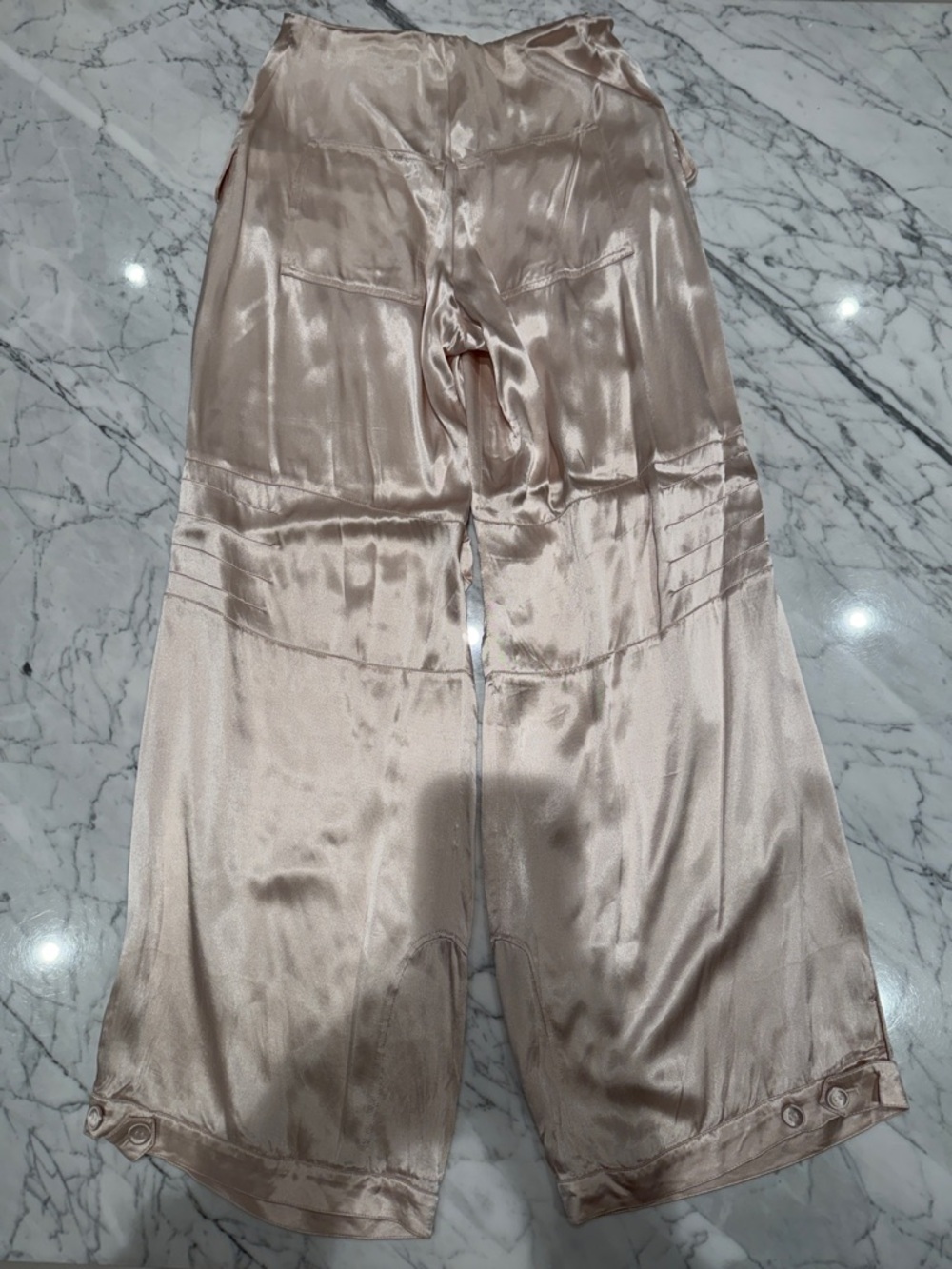 Fendi FF Baguette Buckle Embellished Satin Cargo Pants - Picture 16 of 17